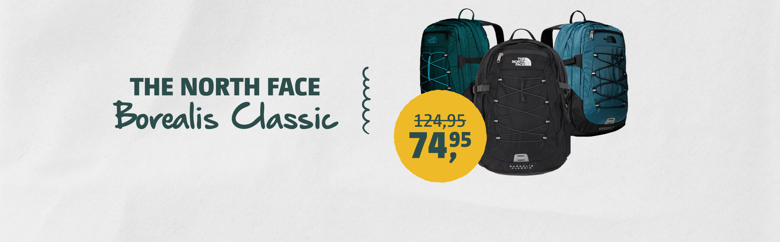 TNF borealis classic actie. 50 euro korting!