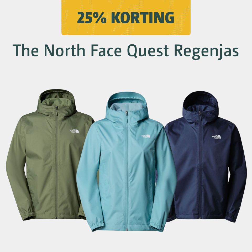tnf quest regenjas 25% korting