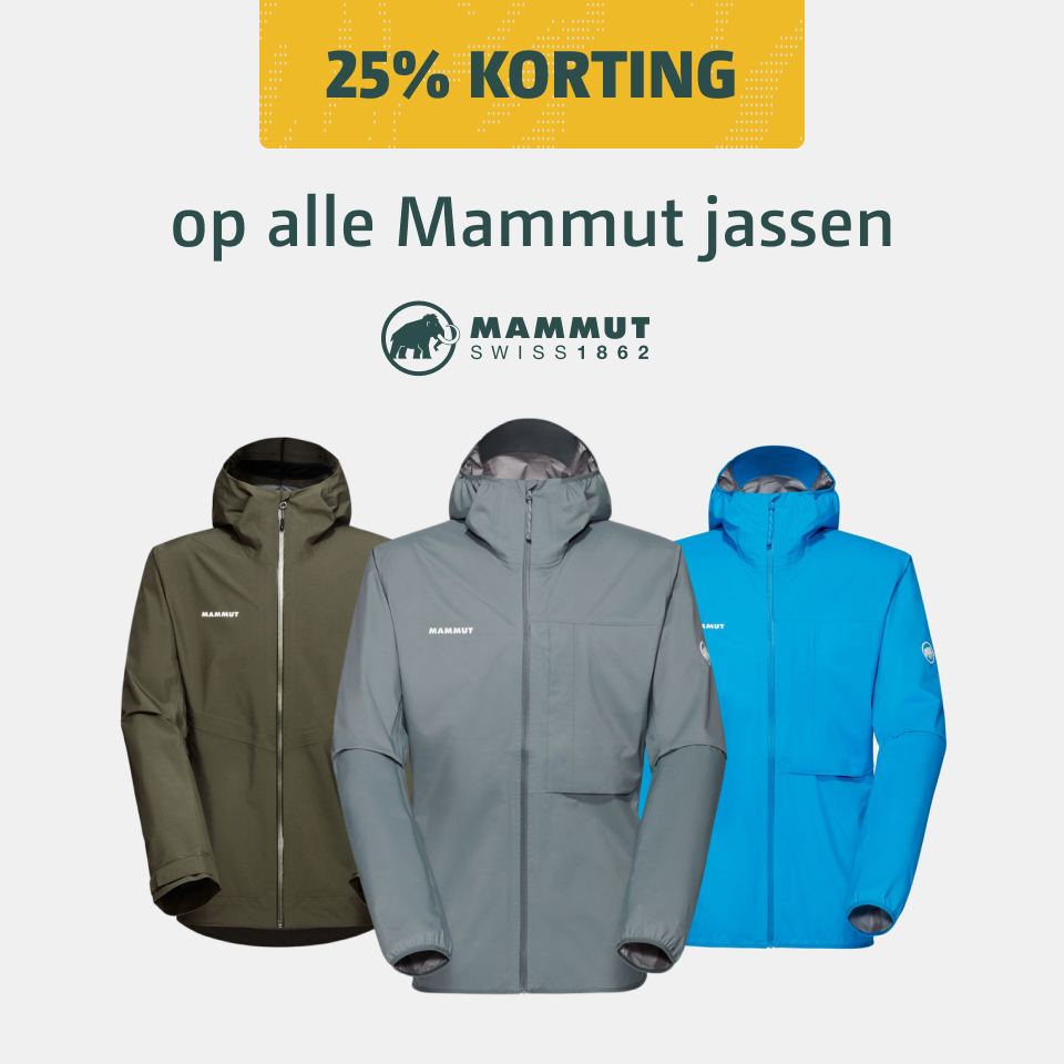20% korting op alle jassen van mammut