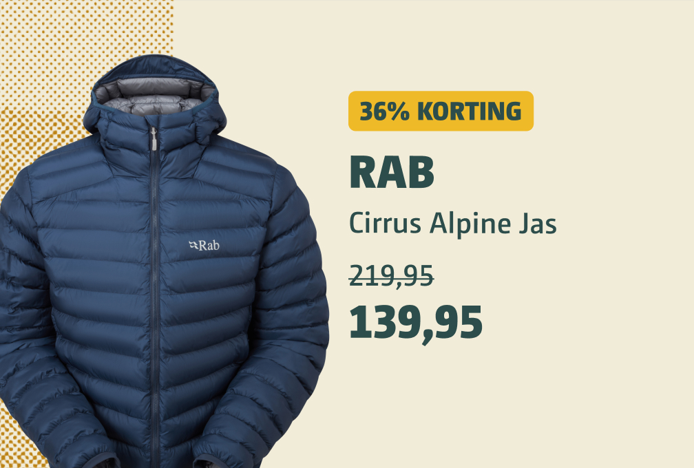 RAB cirrus Alpine jas heren met korting