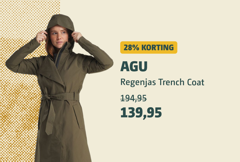 au regenjas trench coat met korting