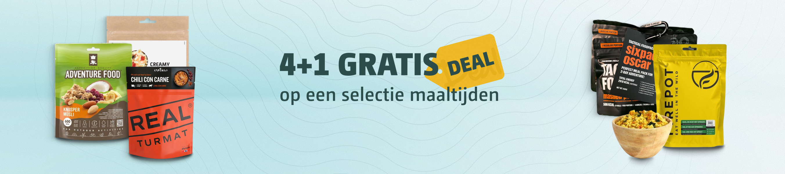 4+1 gratis op maaltijden