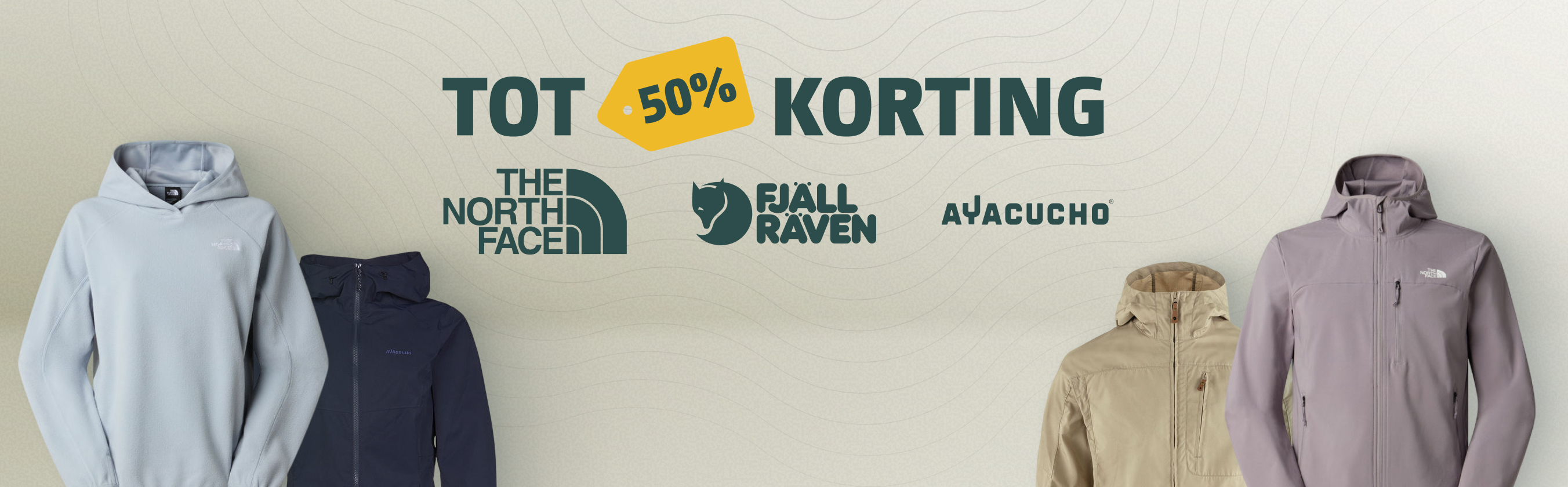 25% korting op ayacucho, the north face en fjallraven