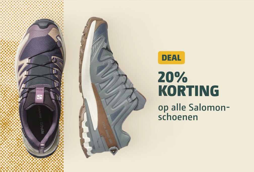 20% korting op alle salomon schoenen