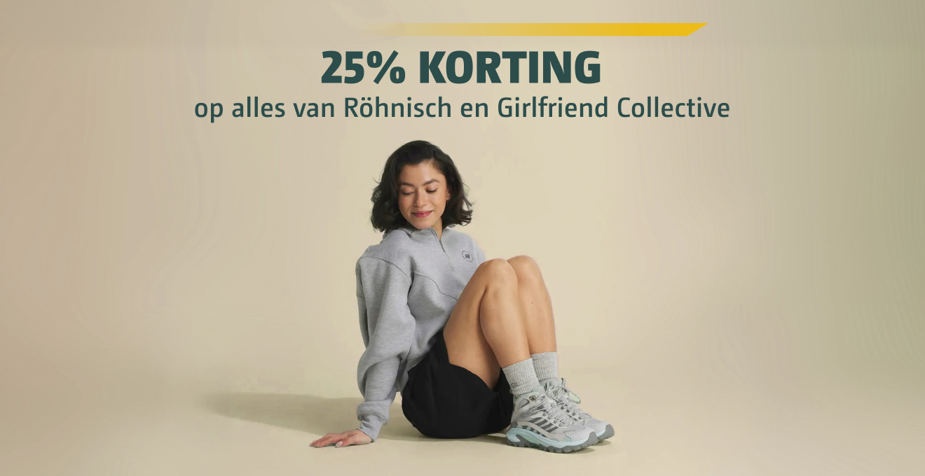 25% korting op Girlfriend Collective & Röhnisch