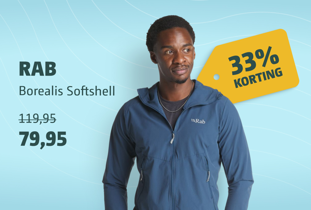 rab borealis jas heren 33% korting
