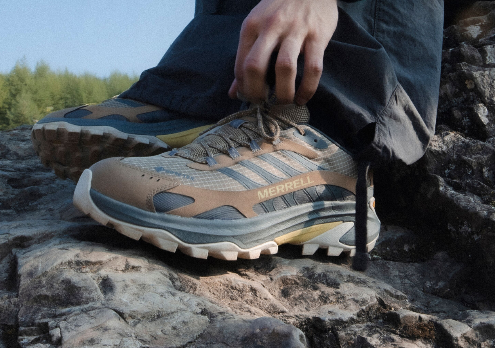 man strikt merrel wandelschoenen