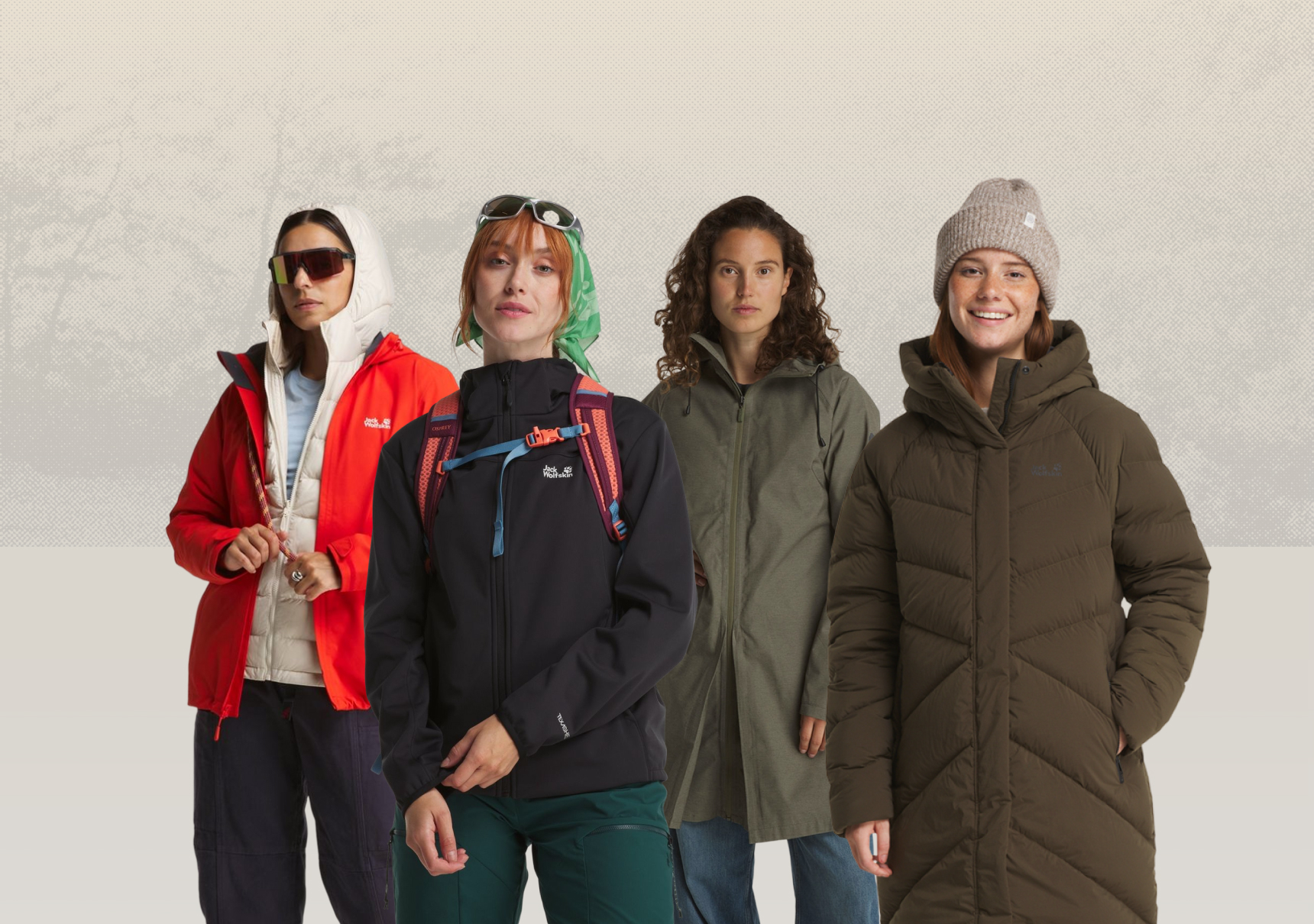 diverse dames met jassen aan