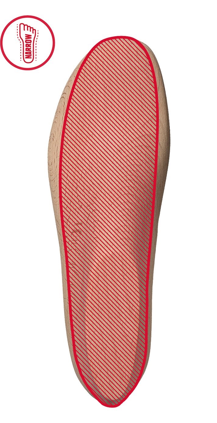 houten voetje met een smalle leest