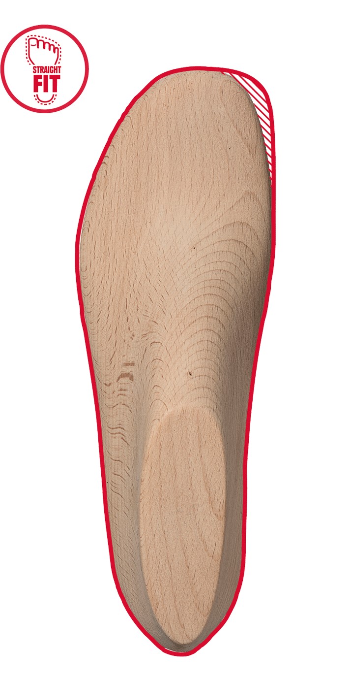 houten voetje in de vorm van een straightfit