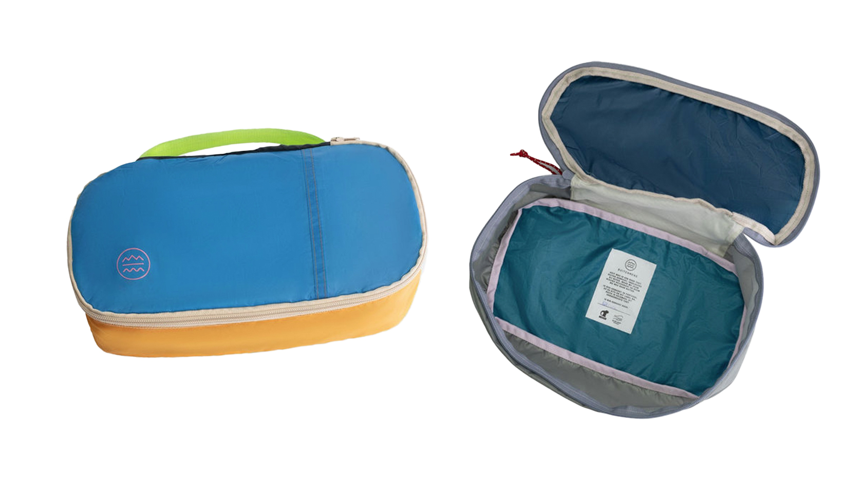 De packing cube van Buitenmens, gemaakt van gerecyclede tenten