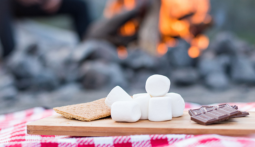 de ingrediënten voor smores