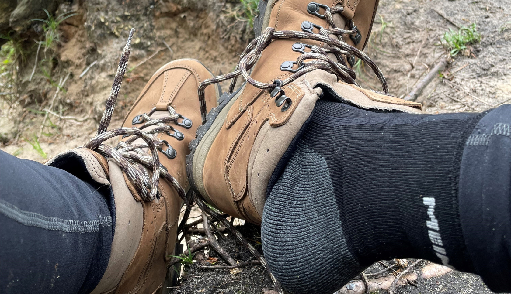 Wandelschoenen en wandelsokken van Meindl
