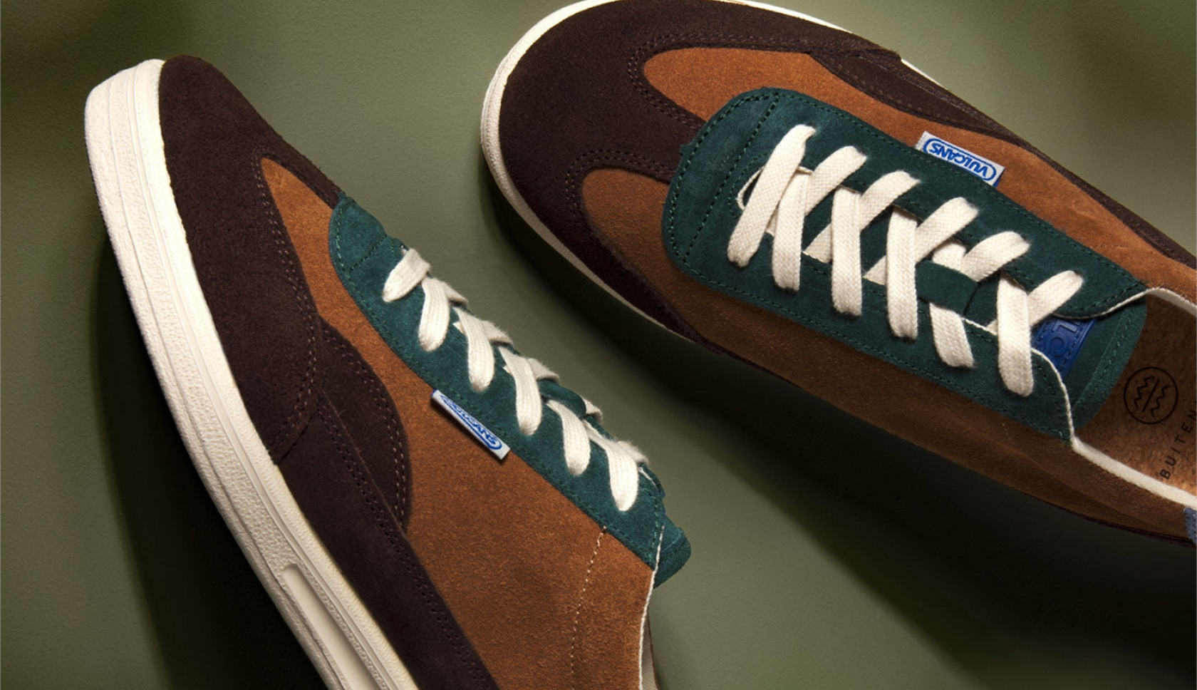 Wandelschoen Ayacucho Cabrera Mid tijdens een wandeling door de heide, met een vrolijke hond naast de wandelaar.