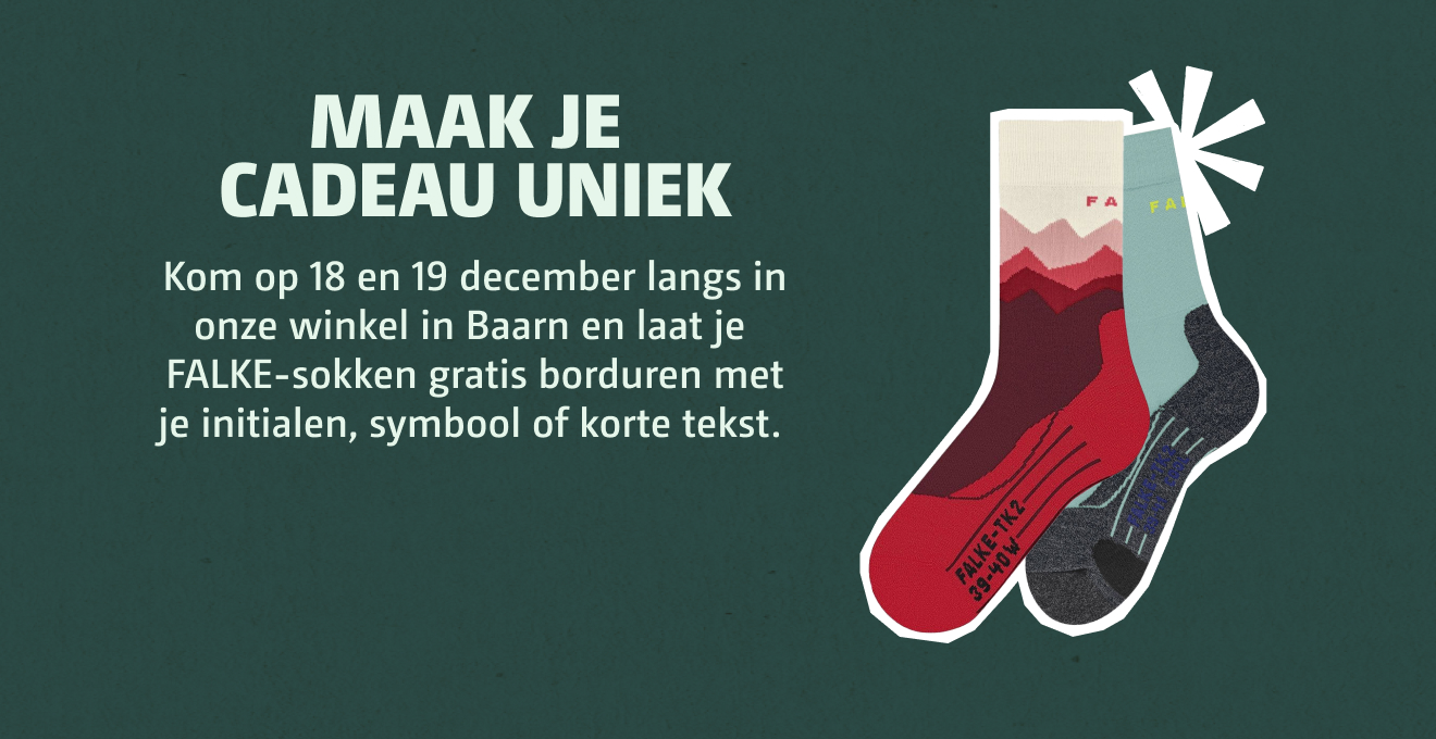 Falke sokken borduren actie