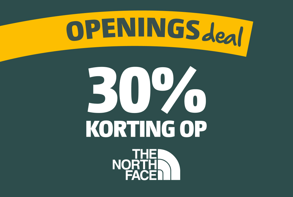 30% korting op the north face