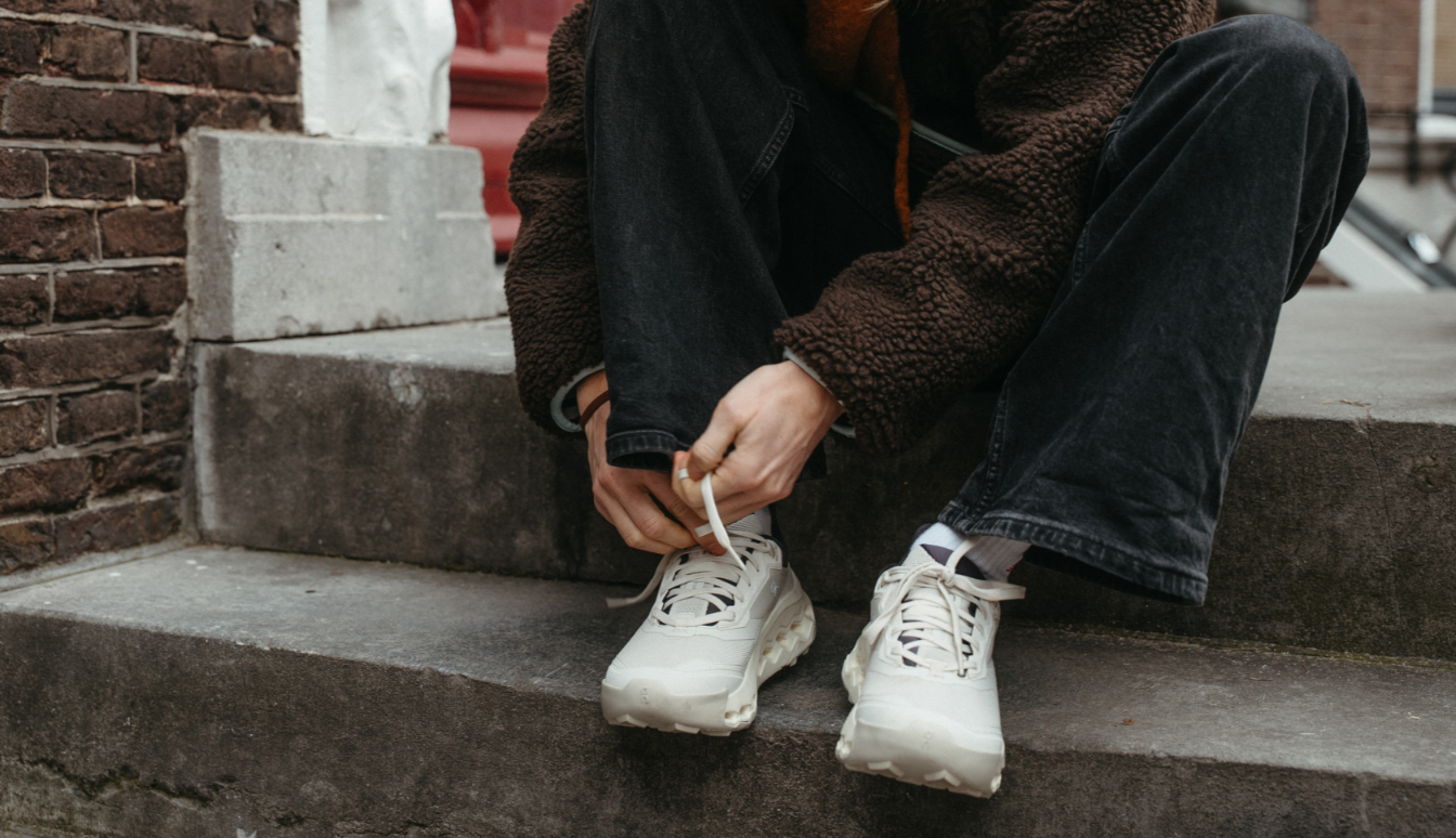 Overzichtsfoto van The North Face Glacier Fleece terwijl Fleur de fleece draagt.