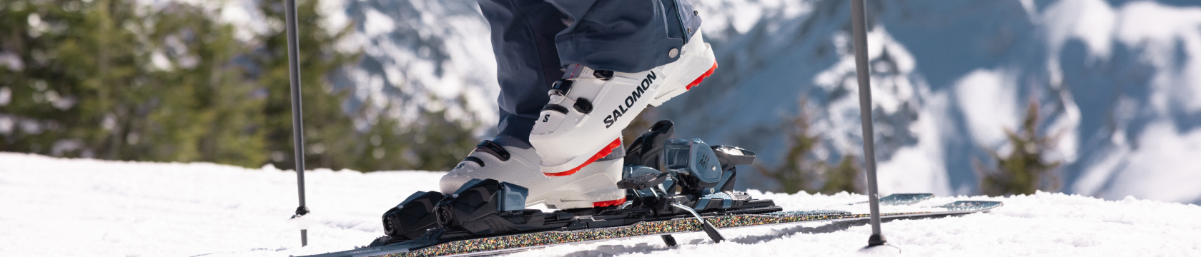 skischoenen in de sneeuw