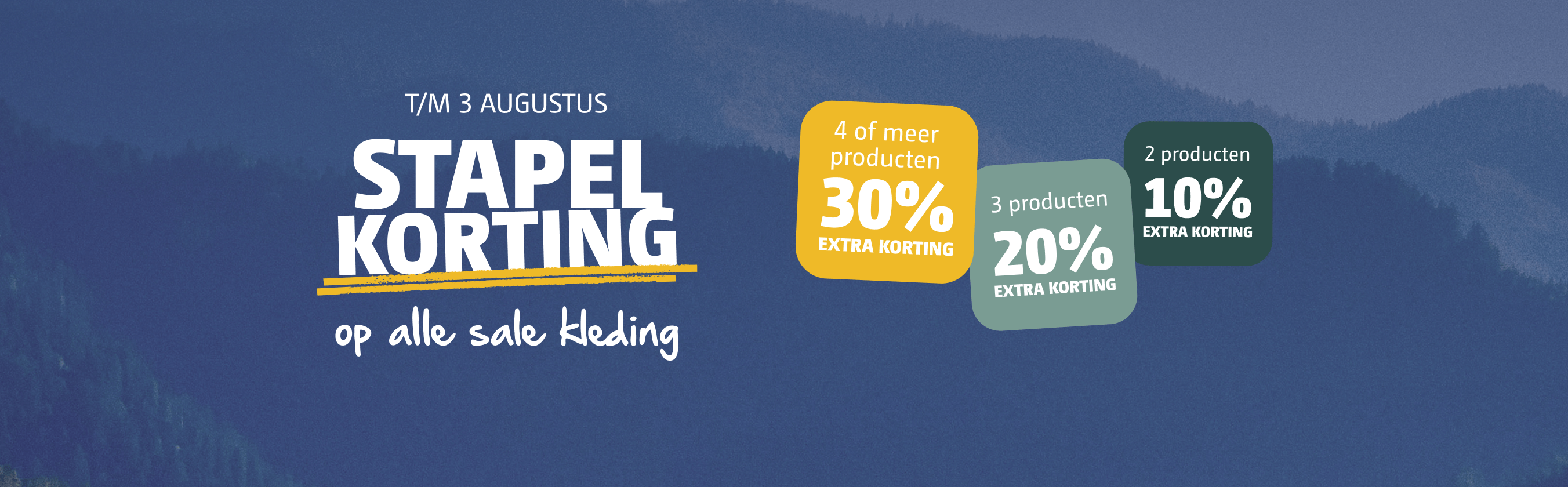 ontdek de stapelkorting op alle kleding