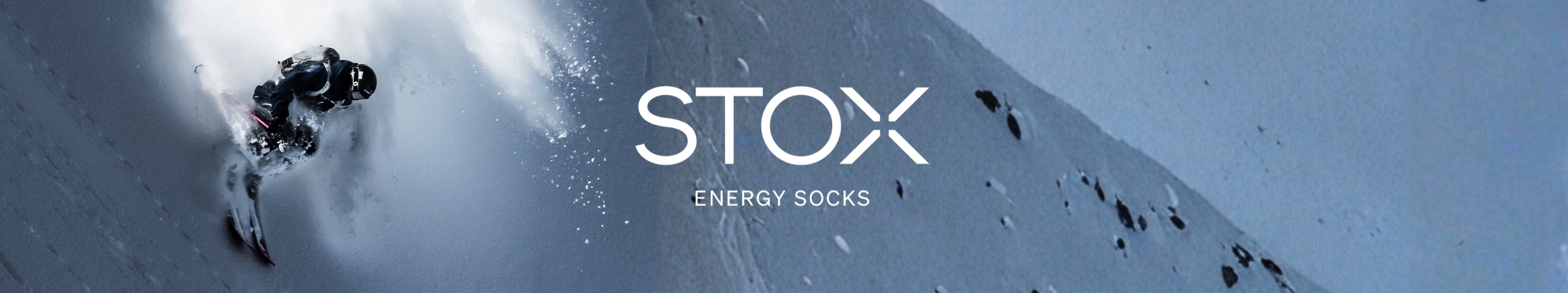 skiër door de diepe poedersneeuw