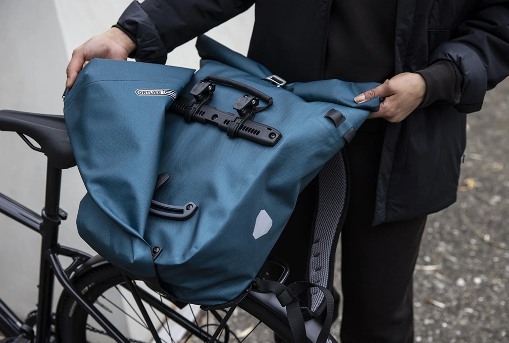 Ortlieb fietsrugzak met bevestigingssysteem voor de bagagedrager